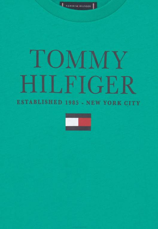 חולצת טי עם הדפס לוגו NX207563 דקל טרופי Tommy Hilfiger