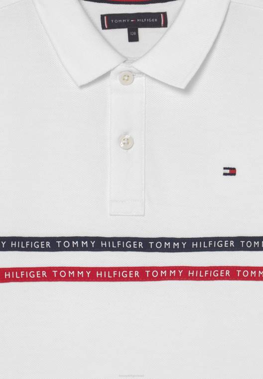 חולצת פולו טייפ NX207564 לבן Tommy Hilfiger