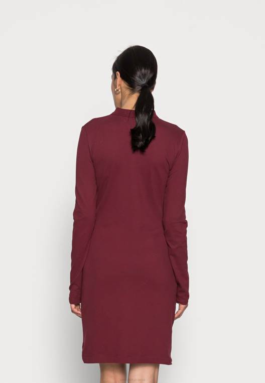 שמלת יום שמלת שרוולים ארוכים NX207566 אודם עמוק Tommy Hilfiger