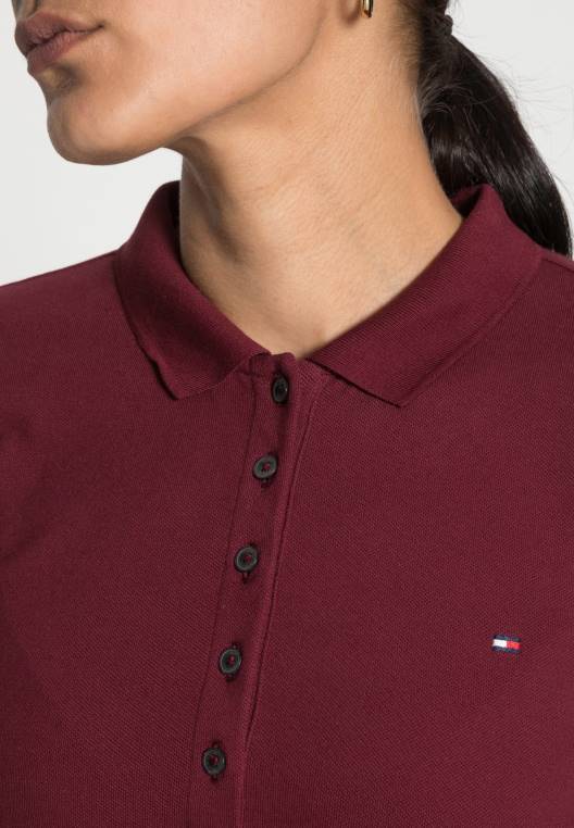 שמלת יום שמלת שרוולים ארוכים NX207566 אודם עמוק Tommy Hilfiger