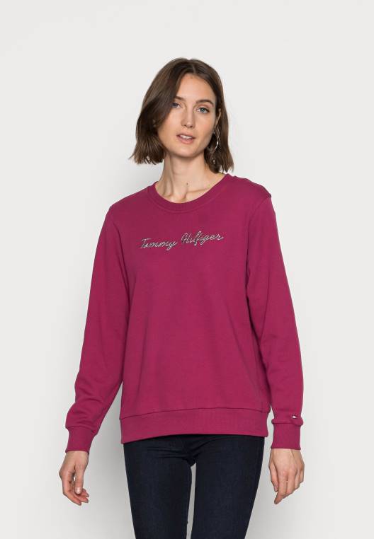 סווטשירט תסריט רגיל NX207573 אודם ארגמן Tommy Hilfiger