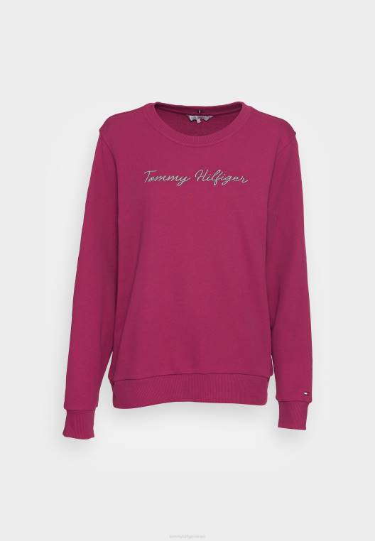 סווטשירט תסריט רגיל NX207573 אודם ארגמן Tommy Hilfiger