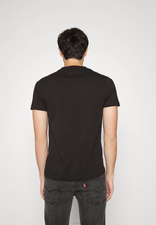 חולצת טריקו עם הדפס דגל גדול NX207587 שָׁחוֹר Tommy Hilfiger