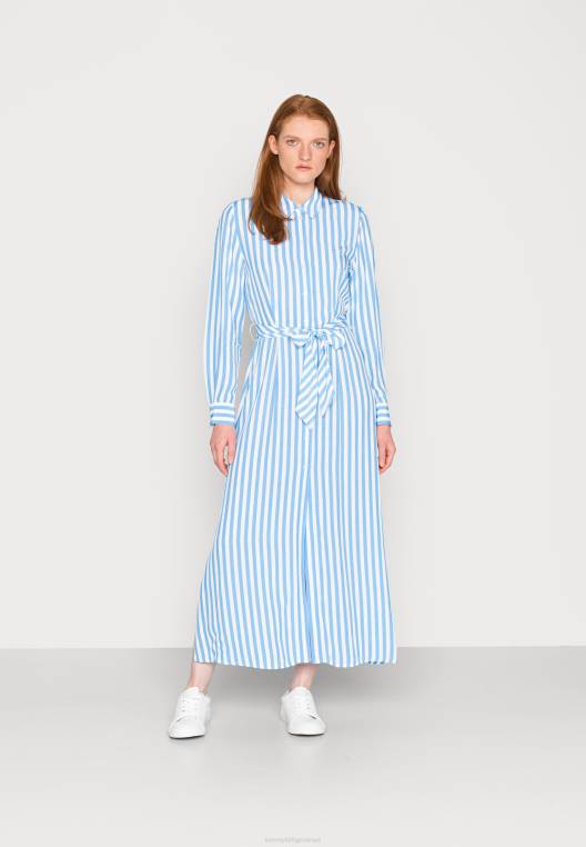 שמלת מקסי NX207592 banker stp/הידרנגאה כחול Tommy Hilfiger