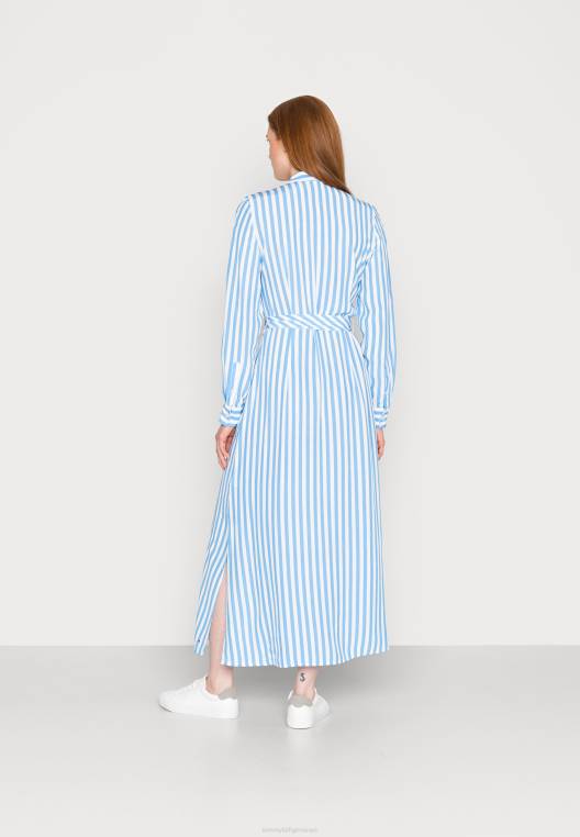 שמלת מקסי NX207592 banker stp/הידרנגאה כחול Tommy Hilfiger