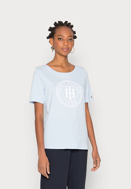 חולצה בהדפס רגיל NX207593 כחול מבריז Tommy Hilfiger