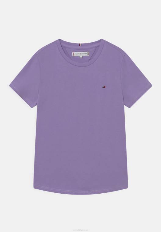 חולצת טריקו בסיסית חיונית NX207598 ויולה סגול Tommy Hilfiger