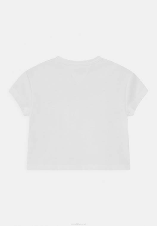 חולצת טריקו בהדפס טי טי נוצץ מהנה NX207613 לבן Tommy Hilfiger