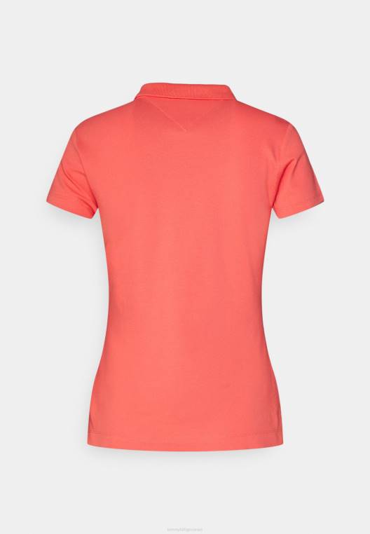 חולצת פולו עם שרוולים קצרים NX207621 אלמוג קריסטל Tommy Hilfiger