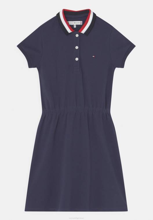 שמלת יום שמלה חיונית NX207624 צי הדמדומים Tommy Hilfiger