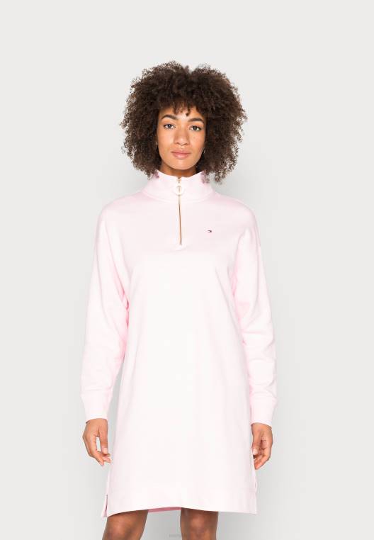 שמלת יום שמלה קצרה עם חצי רוכסן NX207640 ורוד פסטל Tommy Hilfiger