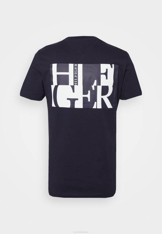 חולצת טריקו בהדפס טי בלוק NX207644 שמיים מדבריים Tommy Hilfiger