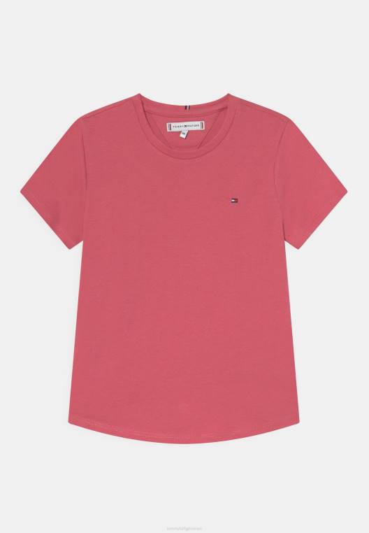 חולצת טריקו בסיסית חיונית NX207654 אבטיח עמוק Tommy Hilfiger