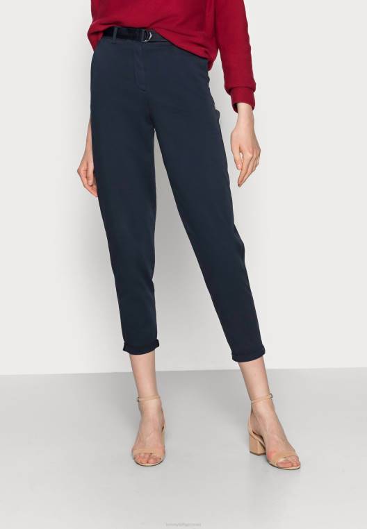 חגורת תערובת מכנסי צ'ינו מחודדים NX207657 כְּחוֹל Tommy Hilfiger