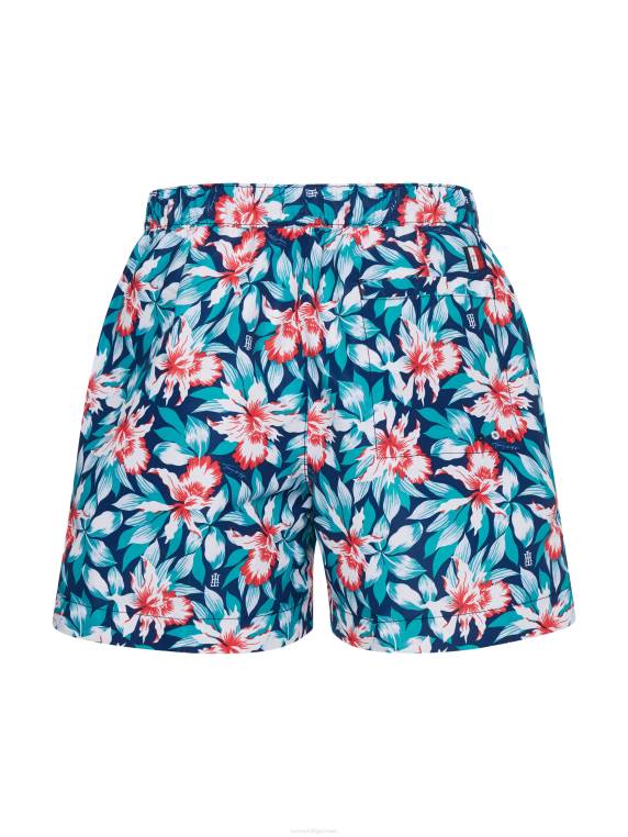 שרוך קצר באורך בינוני NX20765 הדפס טרופי קלאסי של הילפיגר Tommy Hilfiger