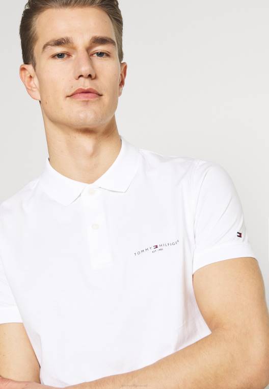 חולצת פולו דקה ונקייה NX207665 לבן Tommy Hilfiger