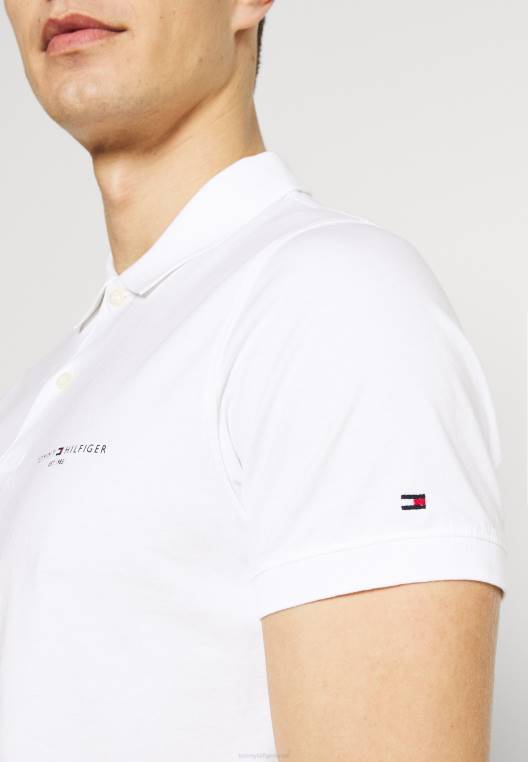 חולצת פולו דקה ונקייה NX207665 לבן Tommy Hilfiger