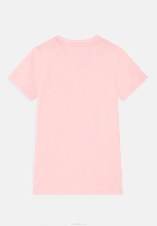 חולצת טריקו בסיסית עם תסריט צבע טבעי NX207678 וָרוֹד Tommy Hilfiger