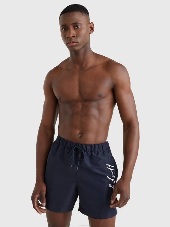 מכנסי ים קצרים בהתאמה רגילה NX20767 שמיים מדבריים Tommy Hilfiger