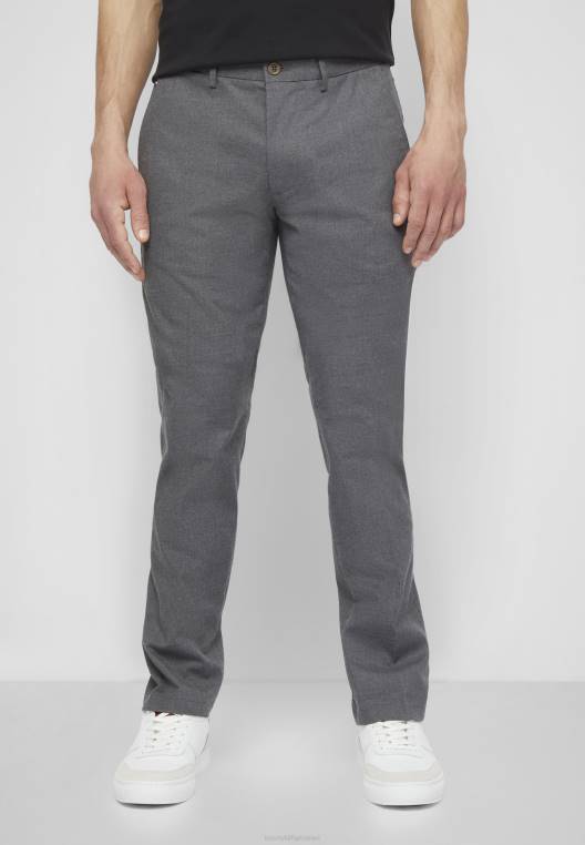 מכנסיים במראה דנטון NX207700 אפר כהה Tommy Hilfiger