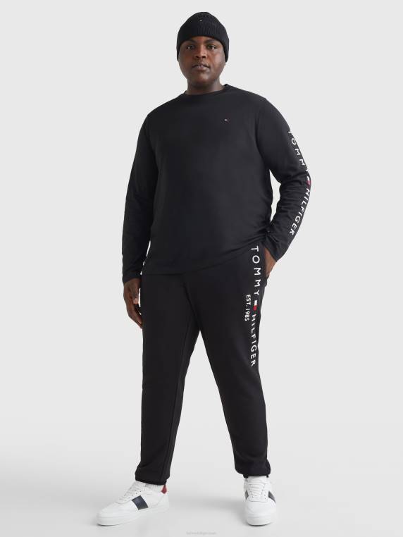 בתוספת חולצת טריקו עם שרוולים ארוכים בגזרה קלה NX20771 שָׁחוֹר Tommy Hilfiger