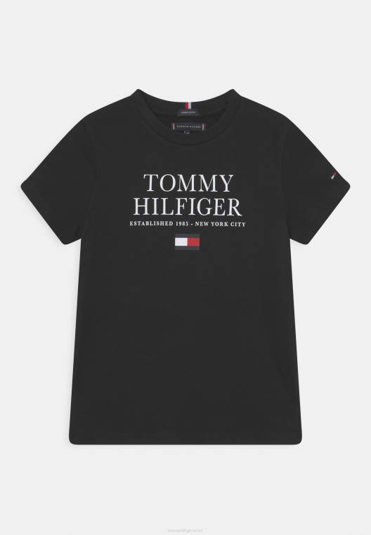 חולצת טי עם הדפס לוגו NX207733 שָׁחוֹר Tommy Hilfiger