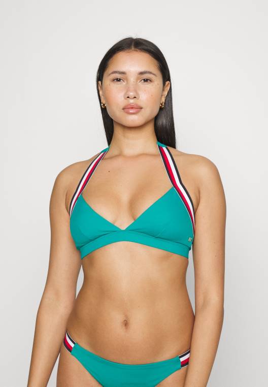 טופ ביקיני קבוע משולש NX207741 ירוק מאווי Tommy Hilfiger