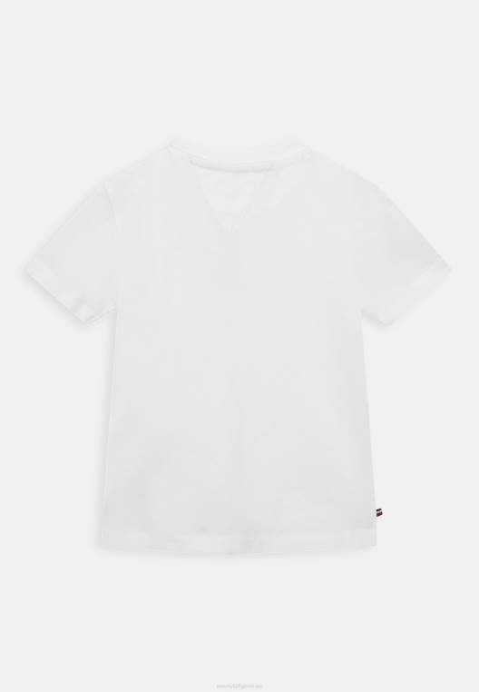 חולצת טריקו גרפית לתינוק טייפ בהדפס יוניסקס NX207743 לבן Tommy Hilfiger