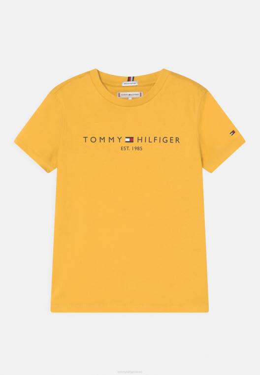 חולצת טי חיונית בהדפס יוניסקס NX207752 מניב צהוב Tommy Hilfiger