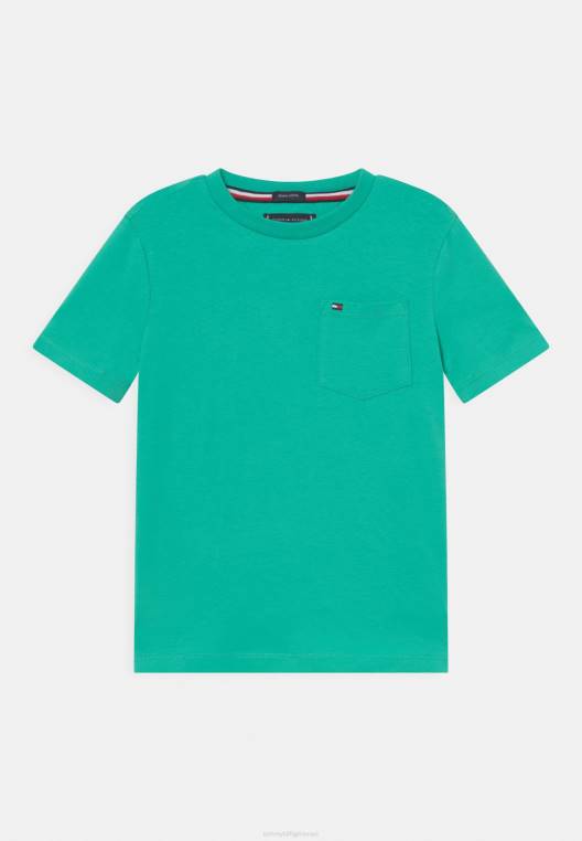 חולצת טריקו בסיסית כיס חיונית NX207763 דקל טרופי Tommy Hilfiger