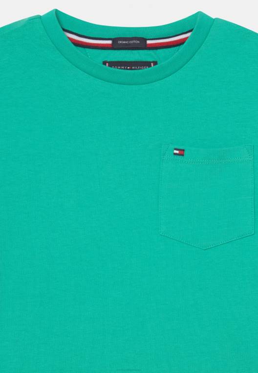 חולצת טריקו בסיסית כיס חיונית NX207763 דקל טרופי Tommy Hilfiger