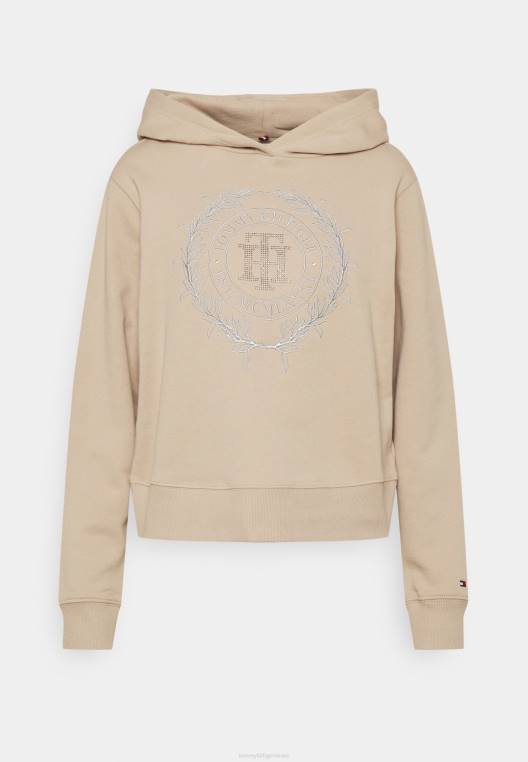 סווטשירט קריסטל NX207767 בז' Tommy Hilfiger