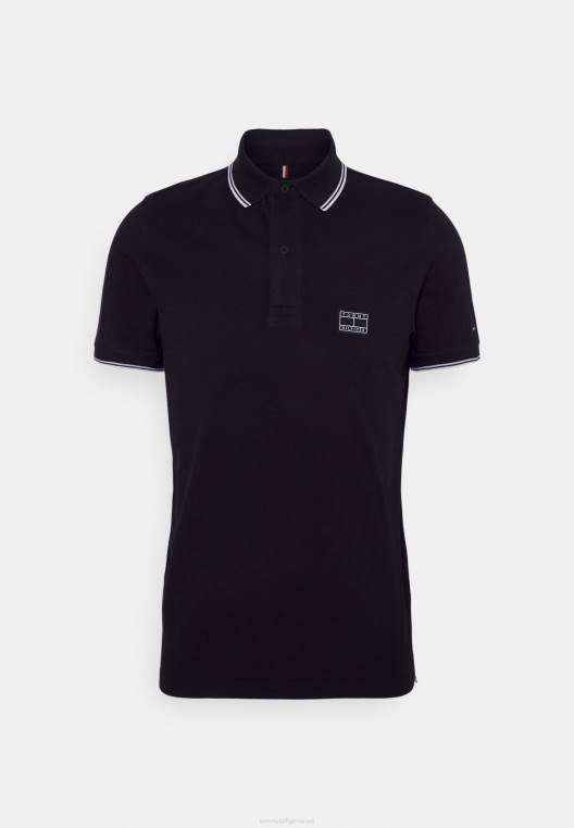 חולצת פולו עם קצה מיני תג NX207779 שמיים מדבריים Tommy Hilfiger