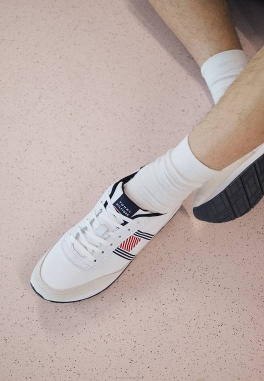 מאמני דגל רץ חיוניים NX207787 לבן Tommy Hilfiger