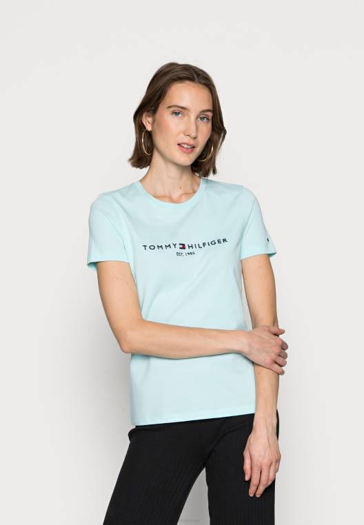 חולצת טי רגילה בהדפס טי NX207816 קרח קוטבי Tommy Hilfiger