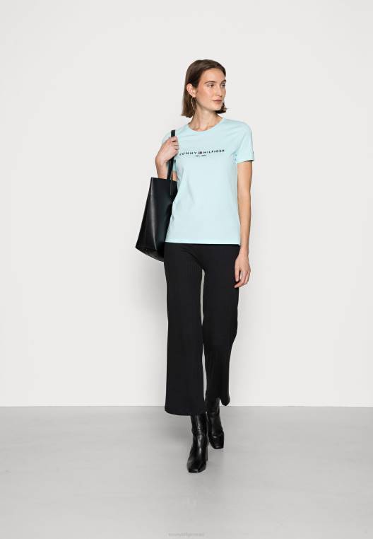 חולצת טי רגילה בהדפס טי NX207816 קרח קוטבי Tommy Hilfiger