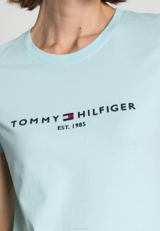 חולצת טי רגילה בהדפס טי NX207816 קרח קוטבי Tommy Hilfiger
