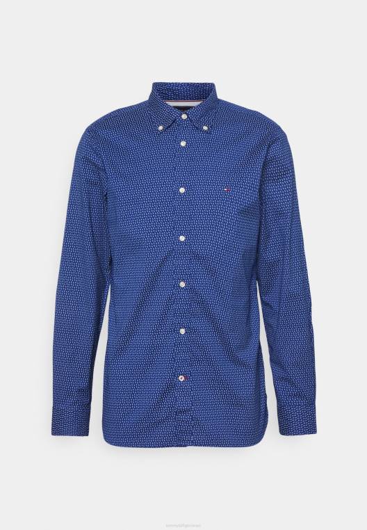 חולצת מיקרו רכה NX207818 קרבון נייבי/כחול מבריק Tommy Hilfiger