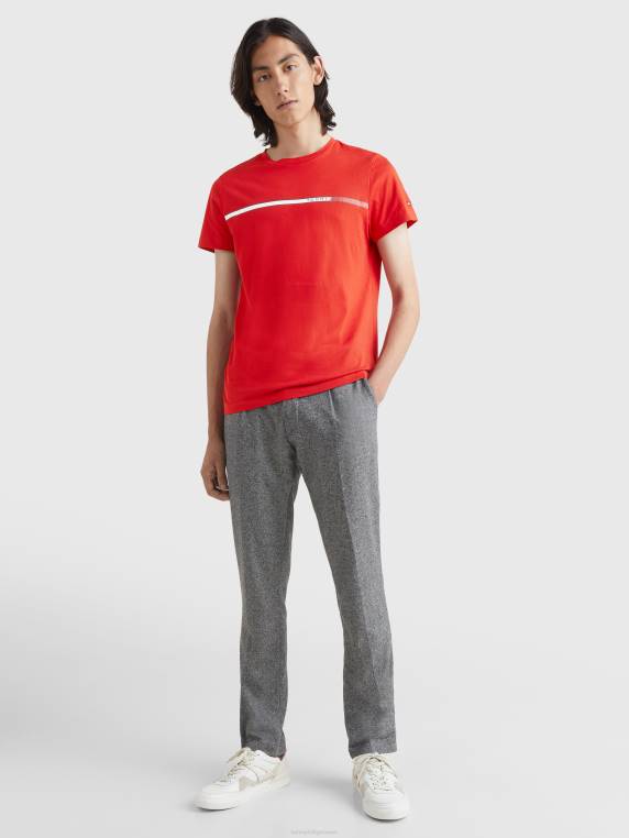 חולצת טריקו עם לוגו חזה NX20781 להבת אימפריה Tommy Hilfiger