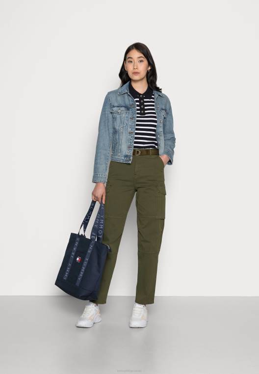 מכנסי מכנסיים מחודדים בתערובת NX207826 עץ זית Tommy Hilfiger