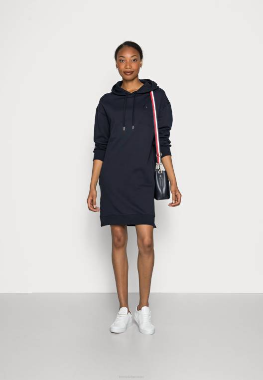 קפוצ'ון שמלה קצרה שמלת יום NX207829 שמיים מדבריים Tommy Hilfiger