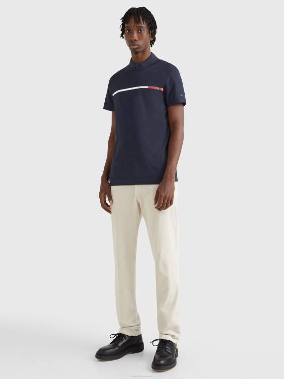 חולצת טריקו עם לוגו חזה NX20782 שמיים מדבריים Tommy Hilfiger