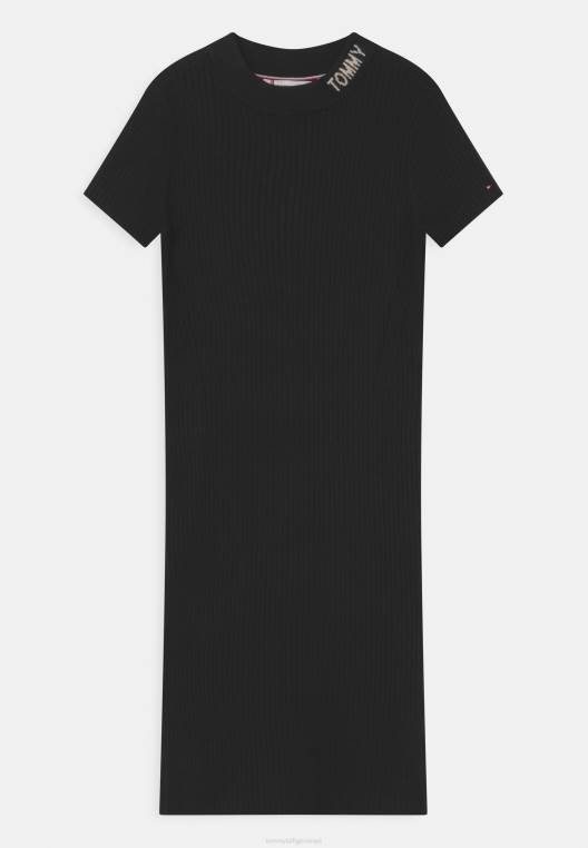 שמלת מגשר של שמלת מידי NX207836 שָׁחוֹר Tommy Hilfiger