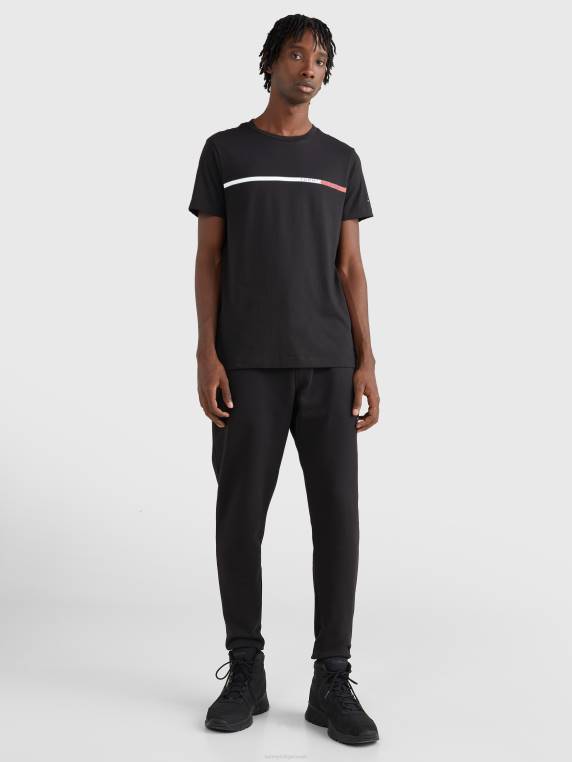 חולצת טריקו עם לוגו חזה NX20783 שָׁחוֹר Tommy Hilfiger