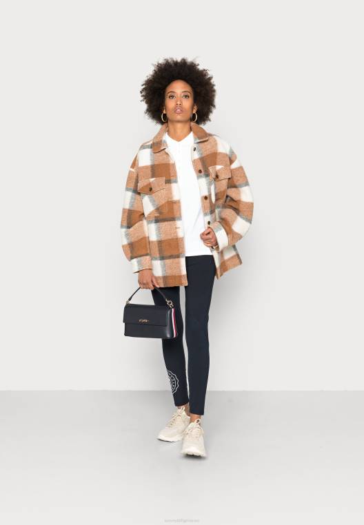 חולצת פולו קריסטל דקה NX207857 אופטי לבן Tommy Hilfiger