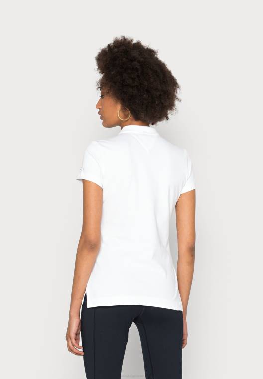 חולצת פולו קריסטל דקה NX207857 אופטי לבן Tommy Hilfiger