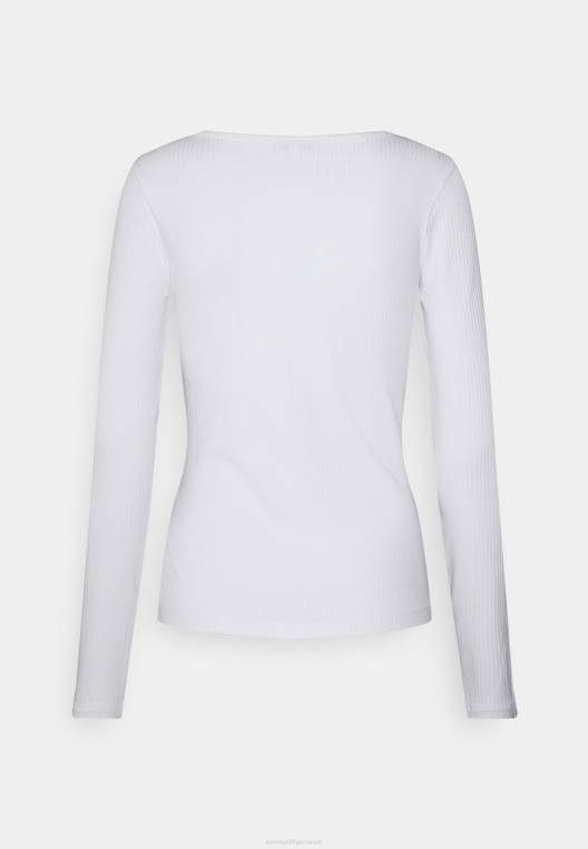 חלק עליון מרובע עם שרוולים ארוכים NX207859 לבן Tommy Hilfiger