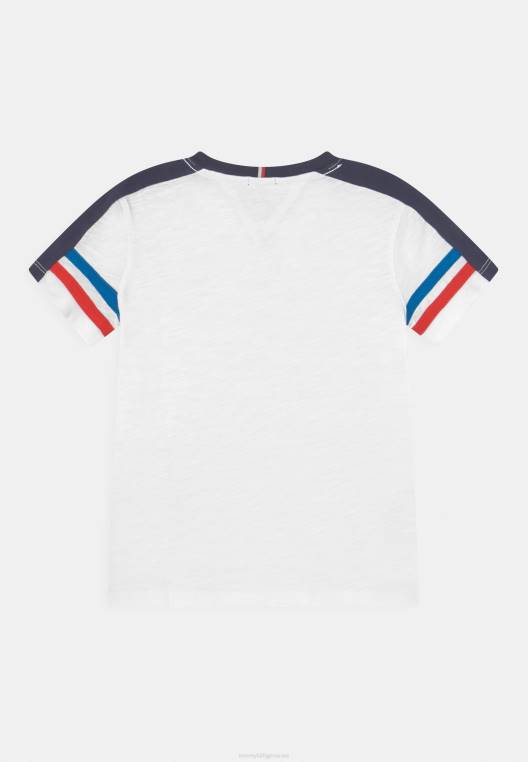 חולצת טריקו בהדפס טי שרוולים שונים NX207867 לבן Tommy Hilfiger