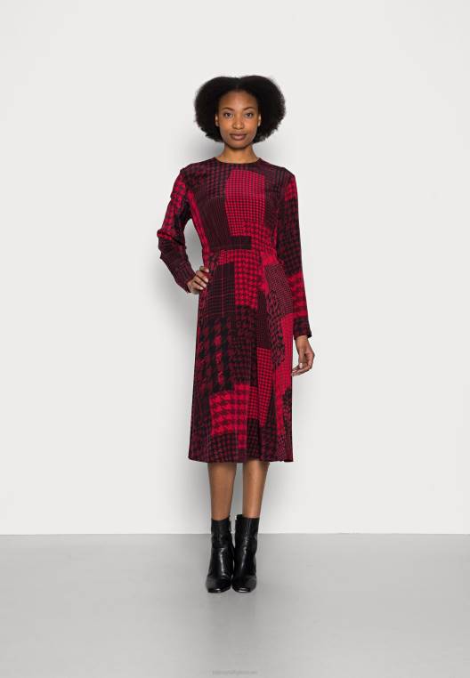 שמלת מידי שמלת יום טלאים סמל NX207869 אָדוֹם Tommy Hilfiger