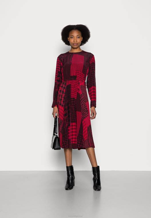 שמלת מידי שמלת יום טלאים סמל NX207869 אָדוֹם Tommy Hilfiger